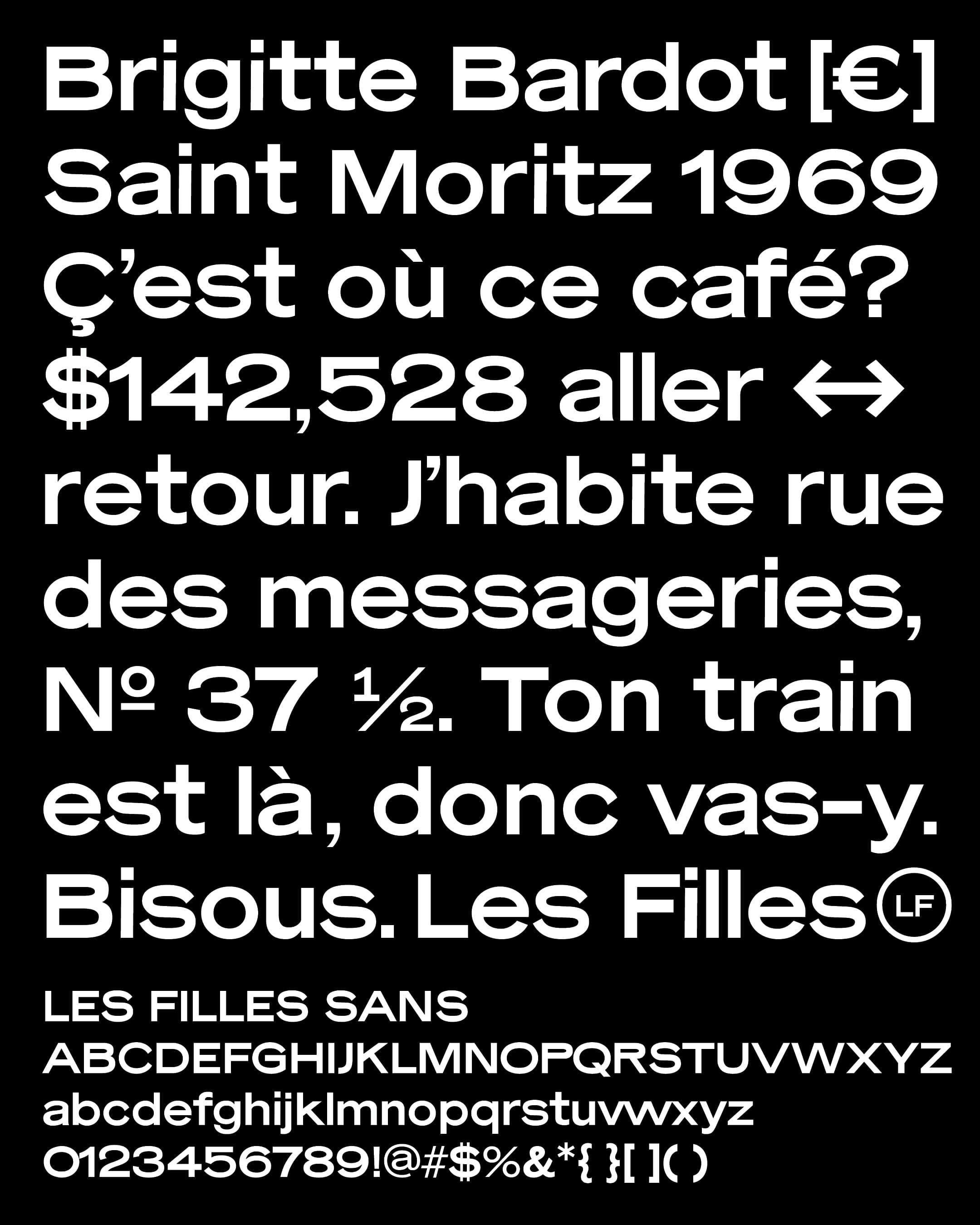 Custom typeface design for Les Filles by View Source