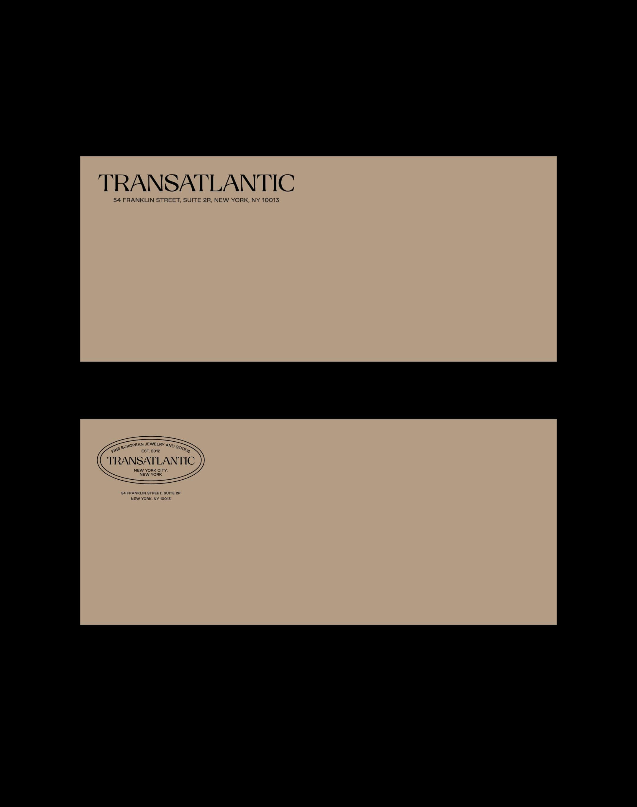Brand identity and packaging design of Transatlantic Jewels by View Source.