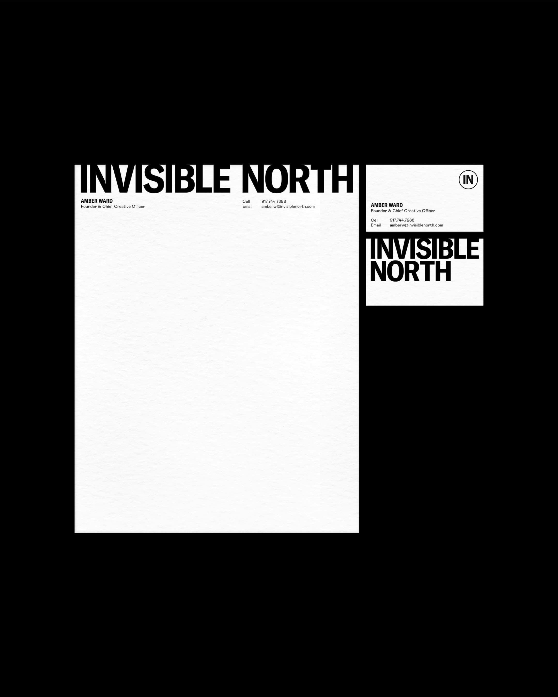 Invisible North brand identity, design and development by View Source
